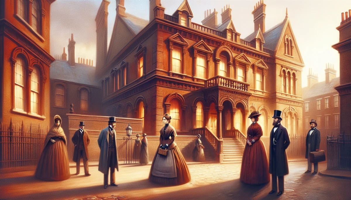 Illustration of Esther Summerson during the climax of Bleak House, from the scene 'Lady Dedlock's Tragic Flight'