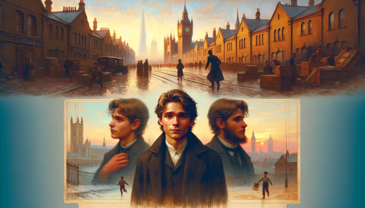 Illustration of David Copperfield during the climax of David Copperfield, from the scene 'Uriah Heep's Deception Exposed'
