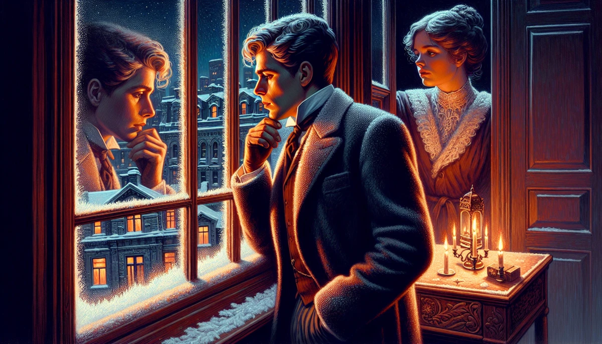 Illustration of Gabriel Conroy during the climax of Dubliners, from the scene 'Gretta Reveals Her Past'