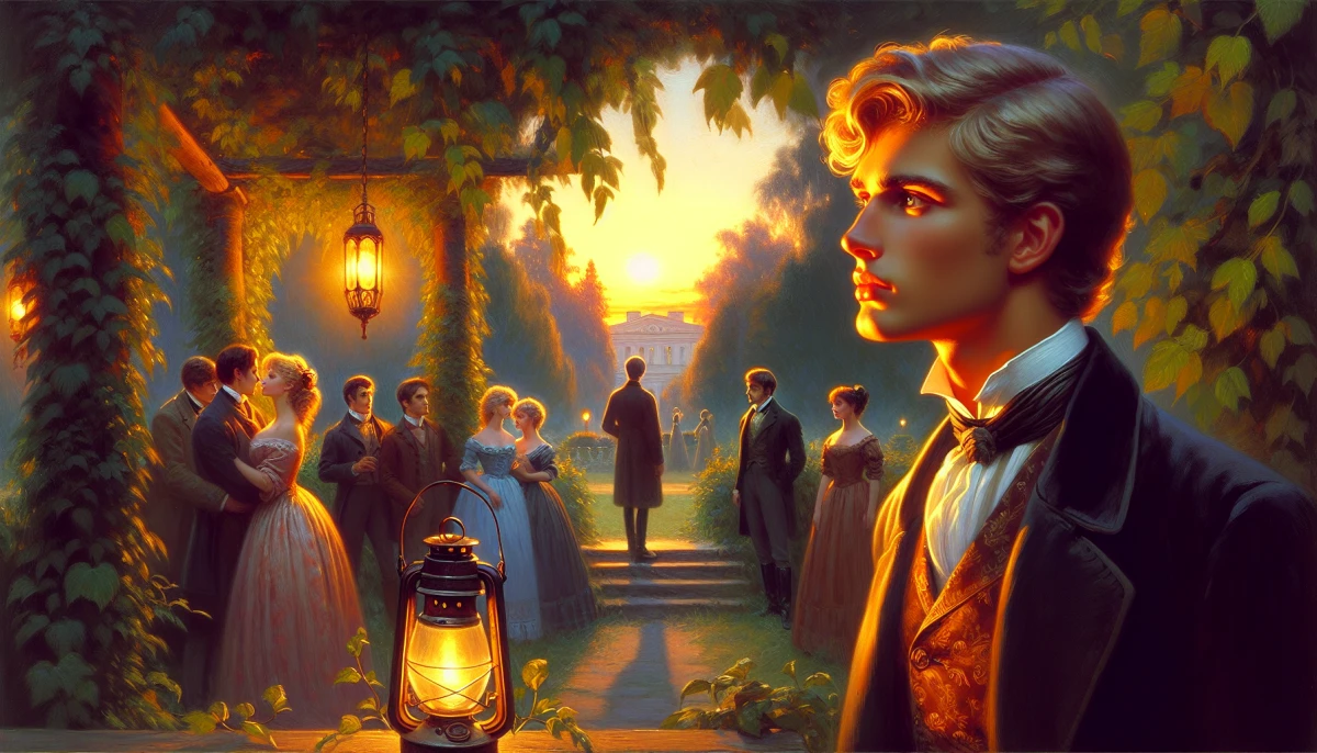 Illustration of Vladimir Petrovich during the climax of First Love, from the scene ''