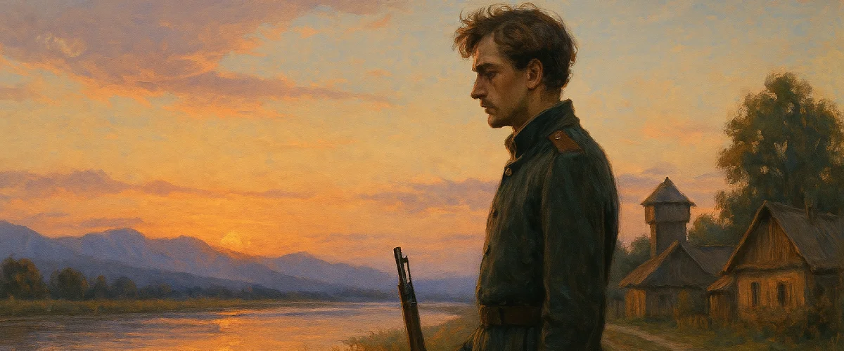 Dmitry Olenin while Rejected and Withdrawn from The Cossacks by Leo Tolstoy