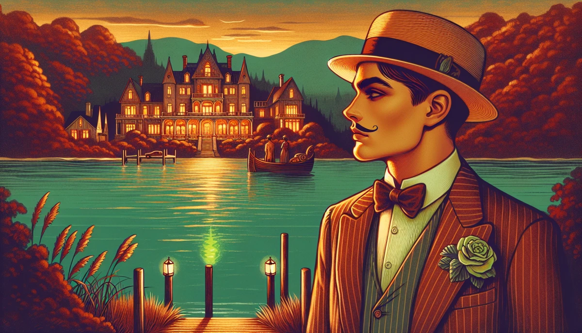 Illustration of Jay Gatsby during the climax of The Great Gatsby, from the scene 'Confrontation at the Plaza Hotel'